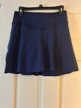 Laundry By Shelli Segal Navy Circle Skater Skirt